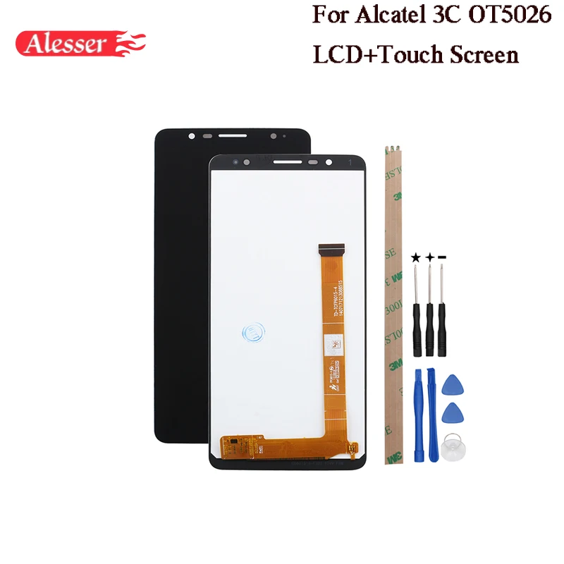 

Alesser For Alcatel 3C OT5026 LCD Display And Touch Screen New Tested 6.0'' Repair Parts For Alcatel 3C OT5026 Phone With Tools