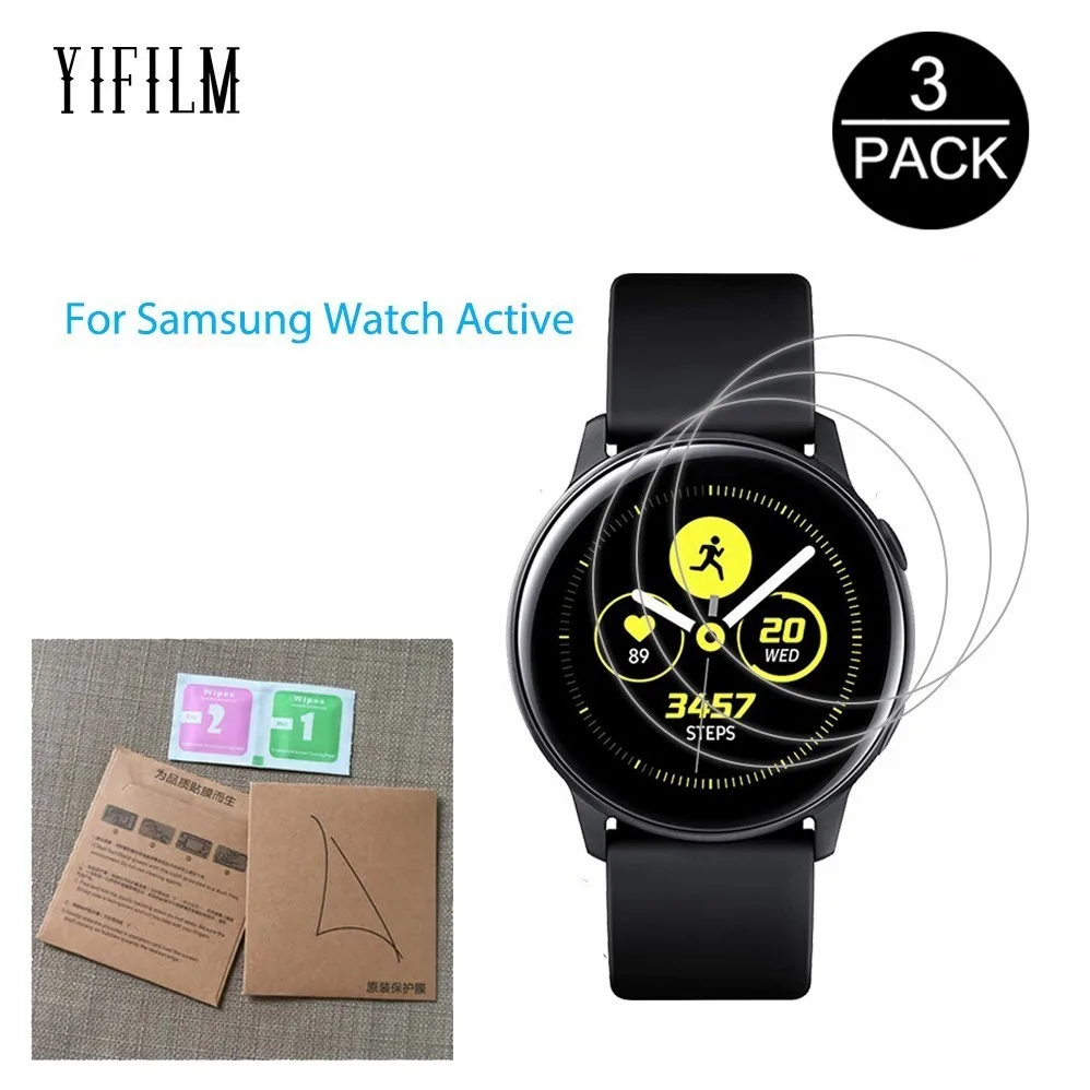 

3Pack For Samsung Galaxy Watch Active 40mm Smart Watch 5H Nano Explosion-proof Screen Protector High Definition Anti-shock Film