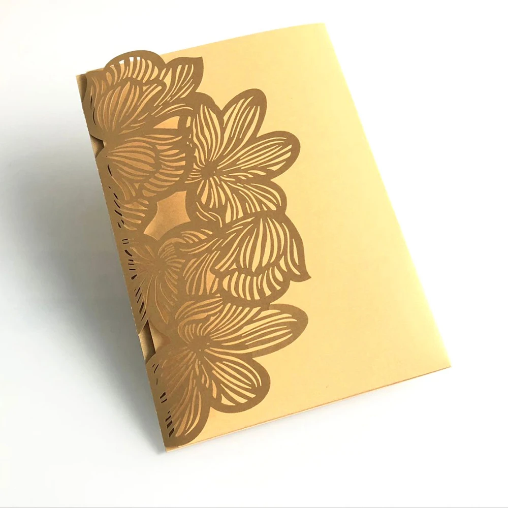 2019 New 10PCS Laser Cut Wedding Invitation Cards Greeting Card Customize Business Cards Party Supp - 32995044240