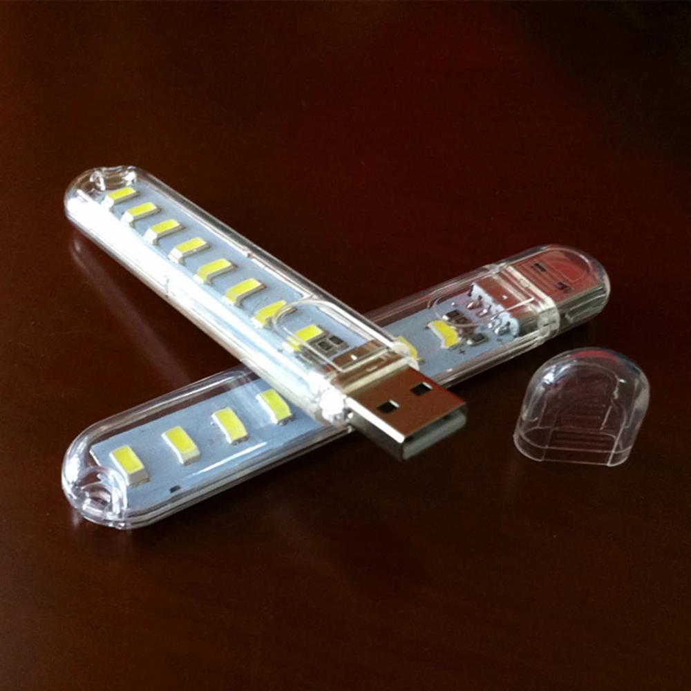 Портативная мини лампа USB 3 светодиода 5 В 1 2 Вт суперъярсветильник для чтения книг