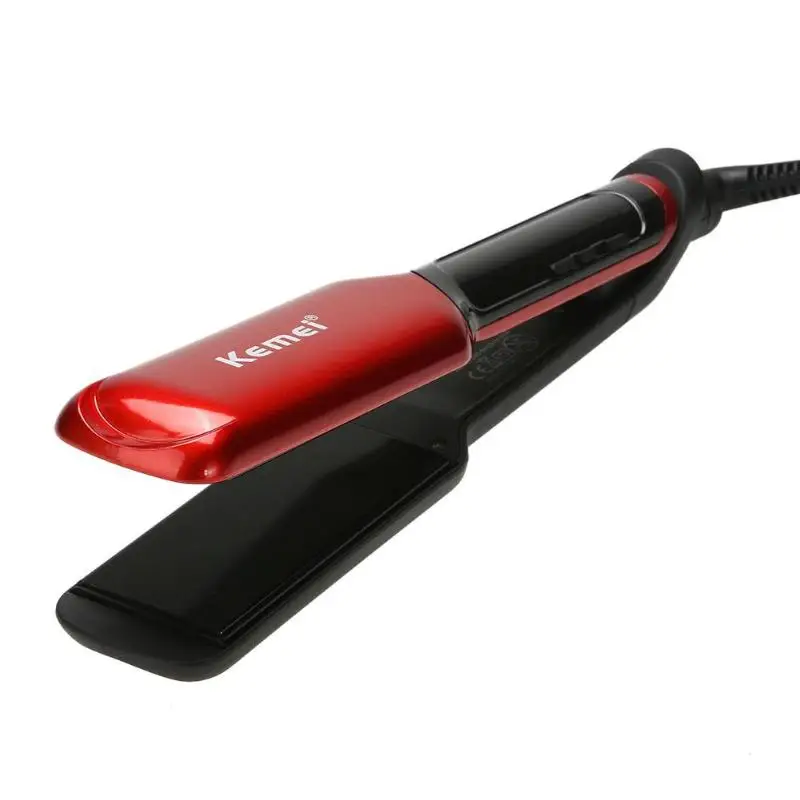 Kemei LCD Display Flat Iron Digital Temperature Control Straightening Irons Ceramic Hair Straightener 120-230 Degree Ajustable Kemei LCD Display Flat Iron Digital Temperature Control Straightening Irons Ceramic Hair Straightener 120-230 Degree Ajustable