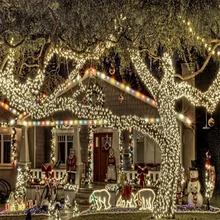 10 м 100 Led теплый белый свет декоративная Рождественская вечеринка случайным образом мерцает световая гирлянда 110 В светодиодный Декор