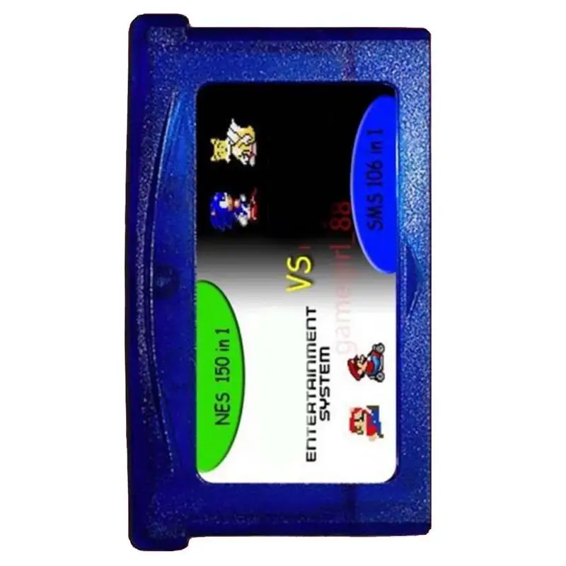 Игровая карта памяти для GBA игры 150 в 1 NES+ 106 в 1 SMS для Gameboy Advance Multicart коллекция