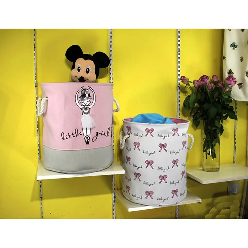 Online Lucu Laundry Keranjang Penyimpanan 35X40 Cm Besar Keranjang untuk Mainan Keranjang Cuci Pakaian Kotor Serba serbi Penyimpanan Keranjang Kotak