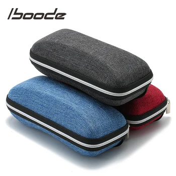 

iboode Leather/Cloth Zipper Myopia Glassses Case Presbyopia Eyeglasses Box Simple Sunglasses Storage Boxes Portable Organizer