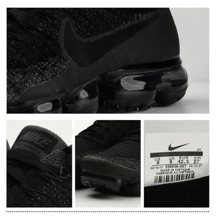 NIKE AIR VAPORMAX FLYKNIT Comfortable Running Shoes Man Outdoor Sports Breathable Sneakers# 849558-007