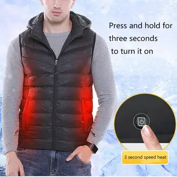 

Men Women USB Electric Heated Vest Heating Waistcoat Thermal Warm Clothing Winter Jacket Outdoor Ski Vest