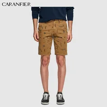 CARANFIER летние шорты мужские 98% хлопок Ретро винтажные мужские шорты с принтом простые дикие высококачественные мужские шорты без маркировки