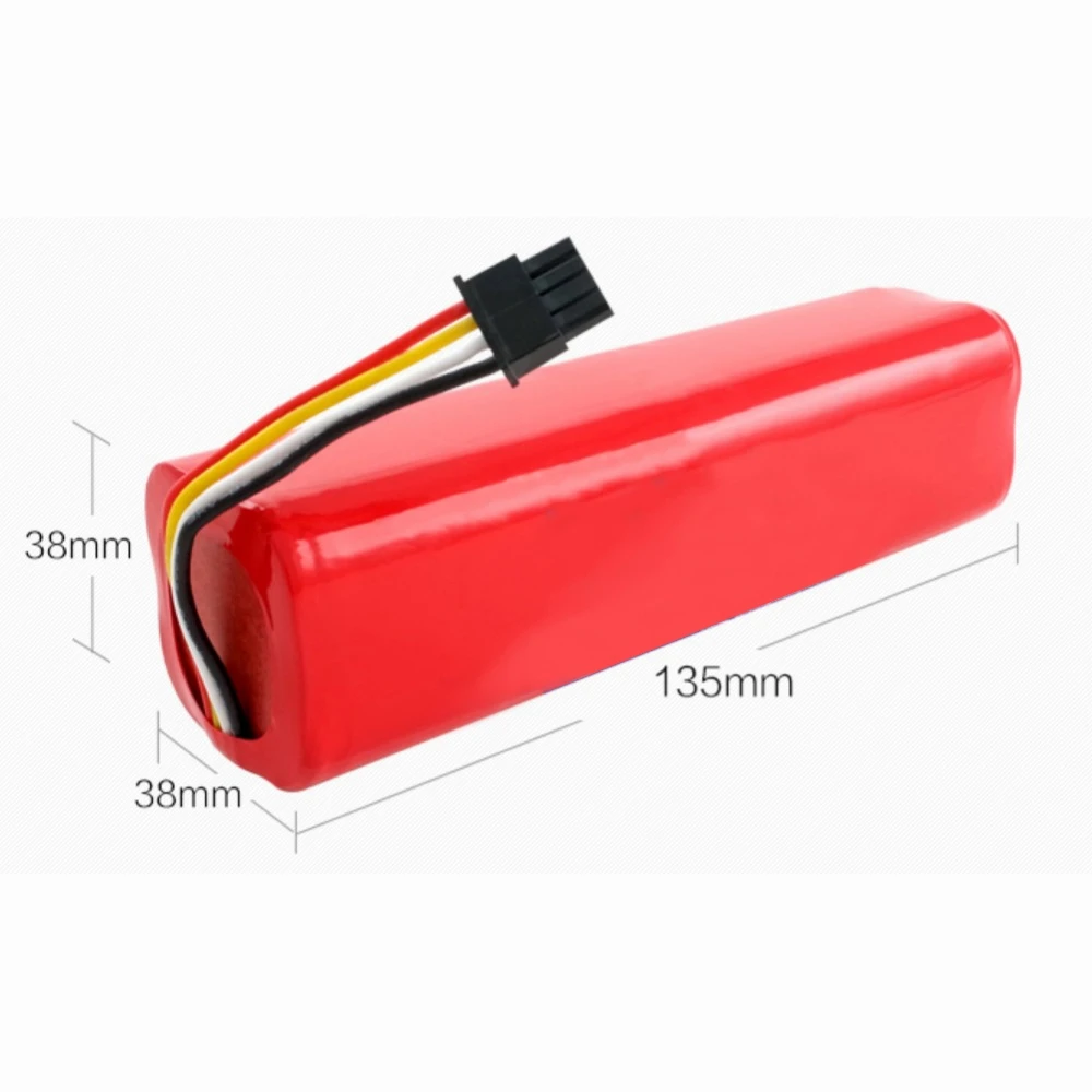 

Rechargeable For Xiaomi Mijia Robot Battery + 2Pcs Side Brush 14.4V 5600Mah Robot Vacuum Cleaner Accessories Parts