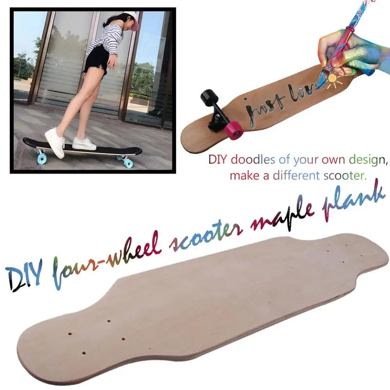

NEW 80CM 9 Layer DIY Graffiti Long Board Road Skateboard Panel Four Wheel Scooter Maple Board