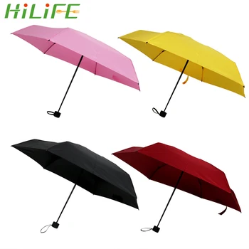 

HILIFE Five fold umbrella Ultralight Waterproof Mini Pocket Parasol Anti-UV Folding Umbrella Fashion Portable Travel Umbrellas