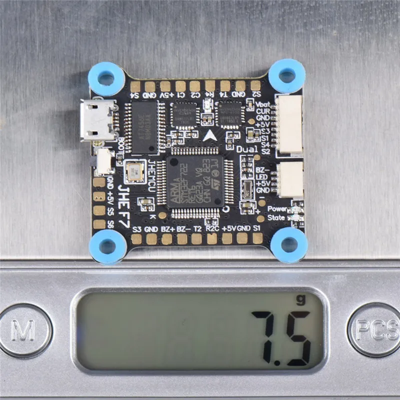JHEMCU 30 5x30 5 мм двойной гироскоп F7 Контроллер полета AIO OSD 5V 8V BEC и черная коробка для