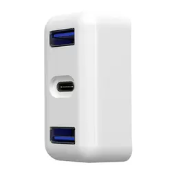 TC04 30 Вт USB-C адаптер питания док-станция токарная двойная USB3.0 + USB-C интерфейс концентратор для передачи данных и быстрой зарядки для M