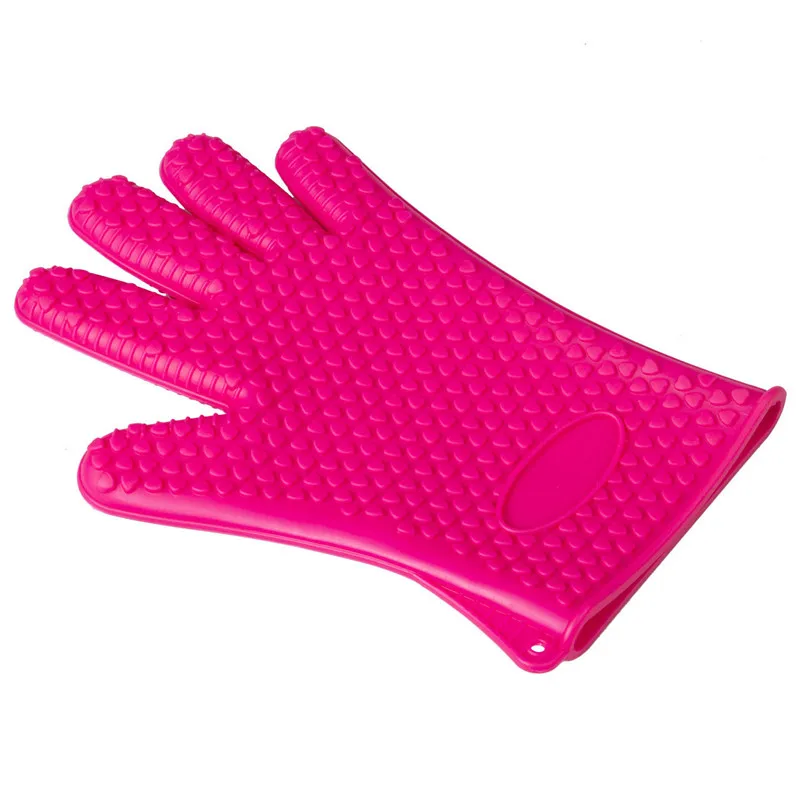 Kitchen Silicone Heat Resistant Gloves Oven Grill Pot Holder BBQ Cooking Mitts 