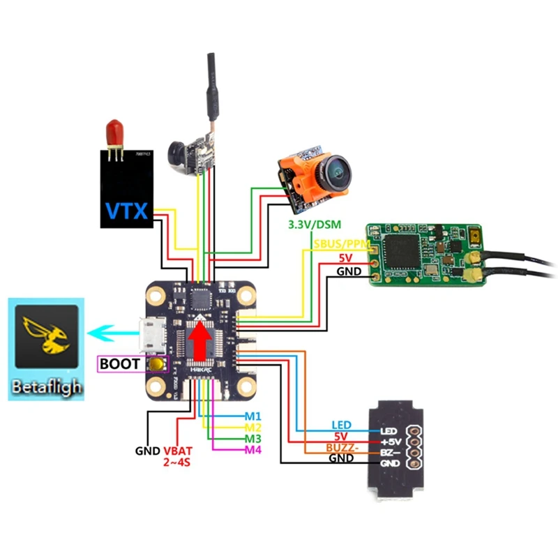 HAKRC F3 Летающая башня мини управление полетом OSD 20A Esc Бесщеточный крест машина управление полетом