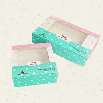 

10 Pcs Paper Box Window Candy Gift Wedding Box Birthday Party Favors Candy Cookies Cup Cake Kraft Paper Packaging Box Cardboard