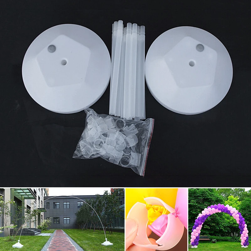 

1 Set Balloon Column Arch Base Upright Pole Display Stand Wedding Party Decor