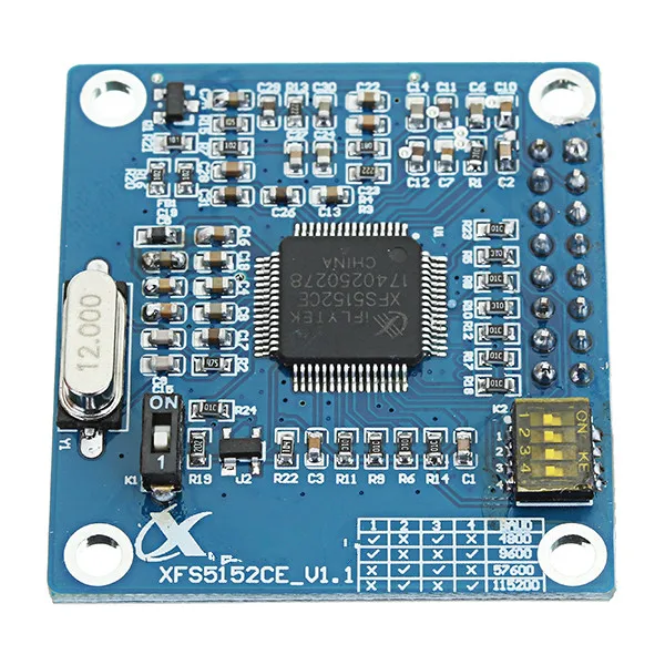 

1Pcs XFS5152CE Speech Synthesis Module TTS Voice Module Support Encode Decode Realized Chinese English Speech