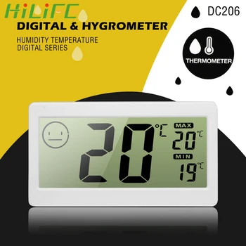 

HILIFE Household Thermometers Household LCD Digital DC206 Electronic thermometer Humidity Display Sensor Humidity