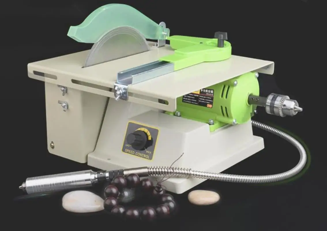 1380W Multifunction Mini Table Saw Stone Polisher Jade Engraving