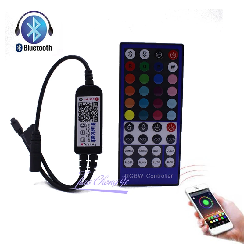 Bluetooth RGBW LED Dimmer with 40key IR Remote controller Apply to Smartphone Android iOS 5-24V For 5050 RGBW RGBWW LED strip Bluetooth RGBW LED Dimmer with 40key IR Remote controller Apply to Smartphone Android iOS 5-24V For 5050 RGBW RGBWW LED strip