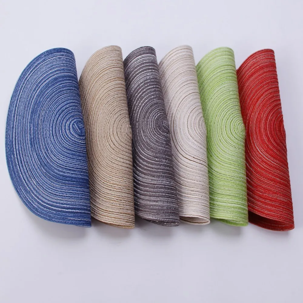 المنزل ديكور المفارش جولة اليدوية المنسوجة الجدول المفارش الحرارة مقاومة المطبخ مضاد للانزلاق الجدول حصيرة