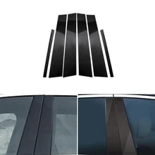 Авто Настоящее карбоновое волокно Окно B столб литье Декор Накладка для Mercedes Benz C E GLC GLK GLA класс