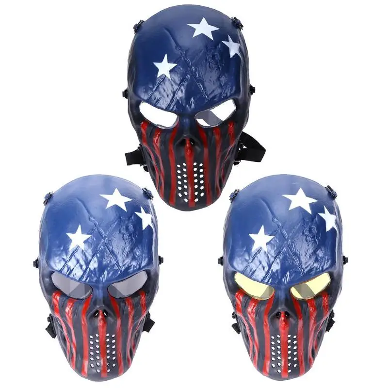 

3 Colors Military Tactical Impact Resistant Paintball Protection Cosplay PC Lens Skull Full Face Mask Lens Cycling Face Mask