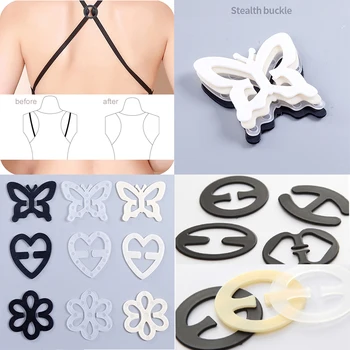 

Bra Clips Bra Buckles Strap Holders Underwear Fasteners Hot Sale Fashion High Quality 3Pcs/set Invisible Bra Buckle Shadow