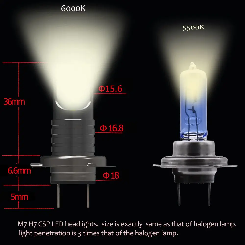 M7 H7 110W 30000Lm светодиодный автомобильный фары конверсионные глобусы Canbus лампы луч 6000K Комплект