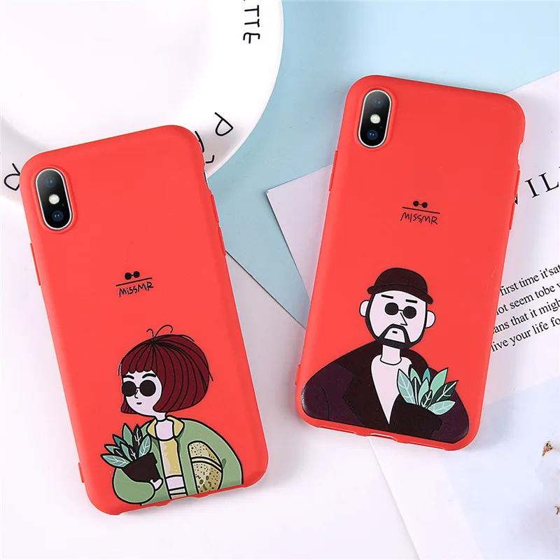 Чехол для телефона USLION Leon Uncle Girl для iPhone 11, 7, 8 Plus, X, XR, XS, Max, классный мультяшный чехол s для iPhone 6, 6S Plus, мягкий силиконовый чехол