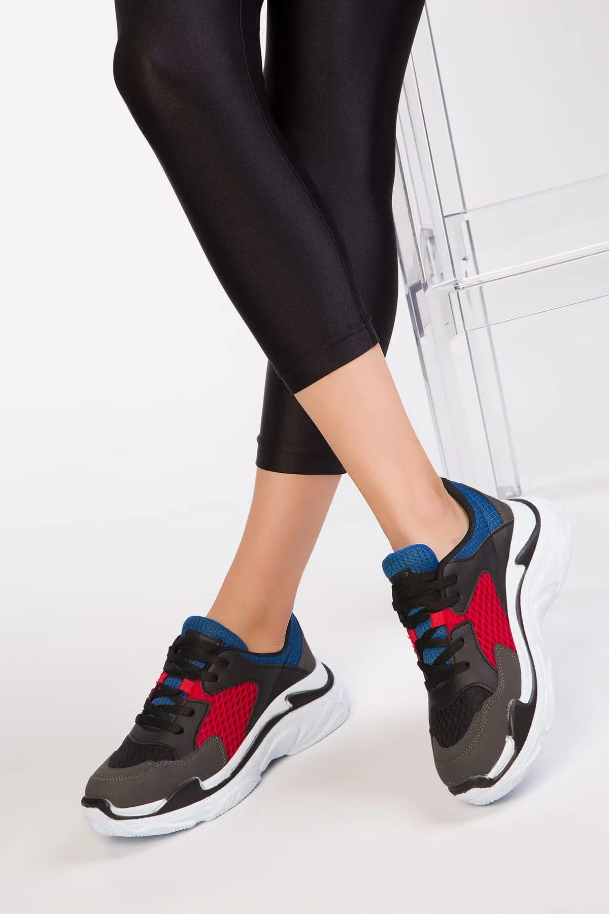 

SOHO fashion Dad Platform Chunky Sneakers women shoes designer shoes women lunxury 2019 breathable air mesh female shoes 12563