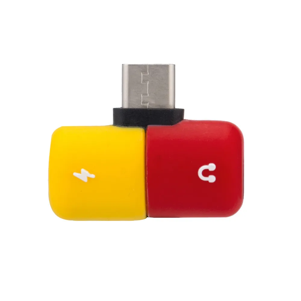 

Splitter Type c Capsule Pill Shape Fast Lighting Charging to Earphone 3.5mm Audio Cable Charger Adapter For Samsung