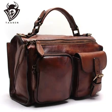 New Hand-Wiping Female Handbag Leather Shoulder Bag Messenger Bag Retro Vegetable Tanned Leather Suede Leather Bag hand made new vintage genuine leather handbag women burgundy red handbags messenger bags lady vegetable tanned leather solid bag