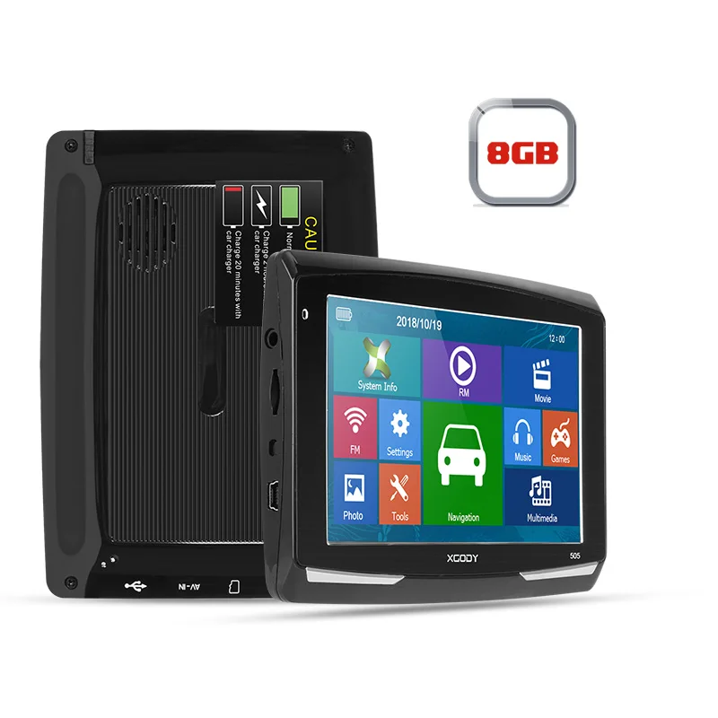 XGODY 505 Автомобильный gps навигатор 5 дюймов FM Bluetooth AVIN Navitel новейшая Европейская карта Sat Nav грузовик gps навигатор Автомобильный 8 Гб