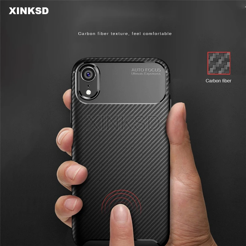 cheap Texture Carbon Fiber Phone Case For iPhone XS MAX XR X Ultra Cases Slim Soft TPU Silicone Case For iPhone 7 8 6 S 6S Plus Cover