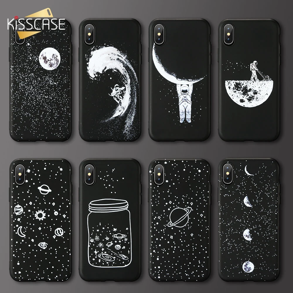 

KISSCASE Cool Moon Pattern Phone Case For Samsung Galaxy J3 J5 J7 A3 A5 A7 2017 2016 2018 A8 A9 Fashion Fundas Cute Covers Coque