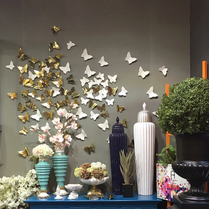 1 шт креативное 3D керамическое настенное украшение «бабочка» настенные декоративные украшения для дома