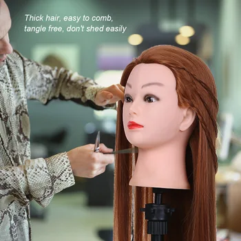 

Female Mannequin Head Professional Hairstyle Training Head For Hairdresser Student 28 Inch Practice Head Styling Mannequin