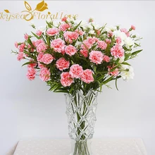 Настоящее прикосновение цветы шелковая Гвоздика матери/учителя подарок украшение для дома/для свадьбы искусственные цветы