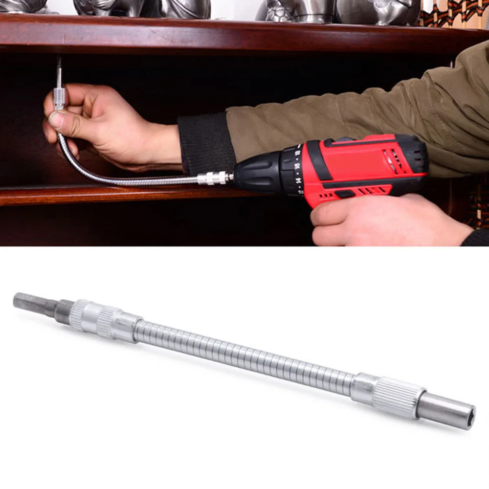 

1/4"Hex Flexible Hose Screwdriver Extension Bit Flex Socket Holder Adapter 7.87"