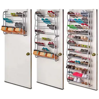 

Over the Door Hanging Shoe Rack Shoes Shelf Slippers Holder Organizer Four-layer Shoe Storage Rack Over the Door Storage Holder