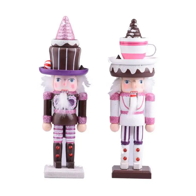 

New Christmas Creative Nutcracker Puppet Miniature Decor Ice Cream Sweetheart Soldier Nutcracker Figurine Birthday Wedding Gift