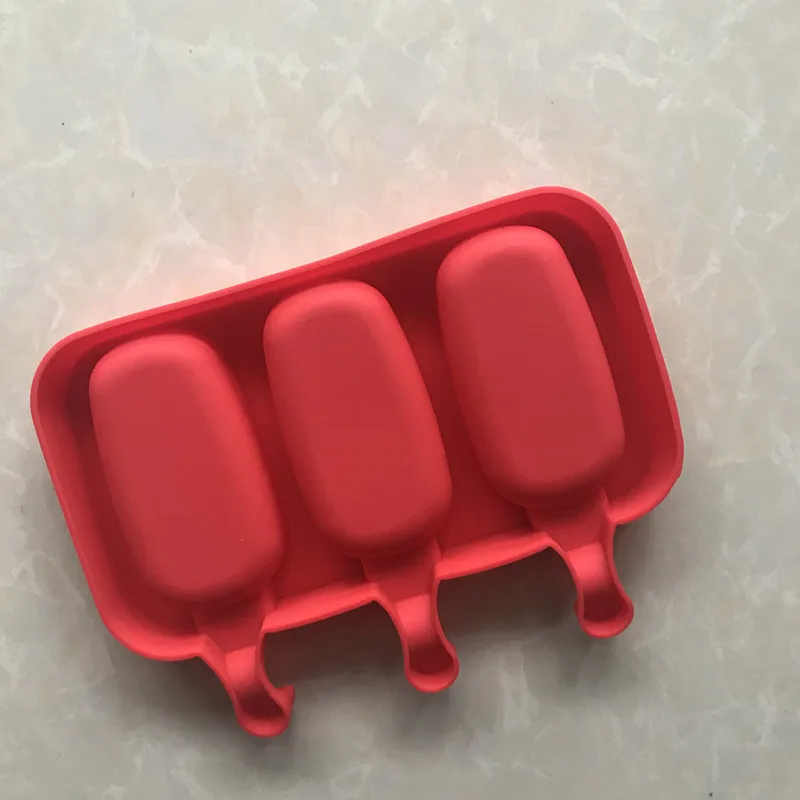 

Ice Cube Maker Cream Model 3 Even Ellipse Match DIY Self-control Popsicle Cartoom Candy Bar Forma De Silicone Kichen Accessories
