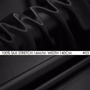 

[Clearance Sale]SILK STRETCH SATIN 140cm width 16momme Pure Silk Fabric+Lycra Stretch Fabric Chinese Silk Fabric 0.9meter