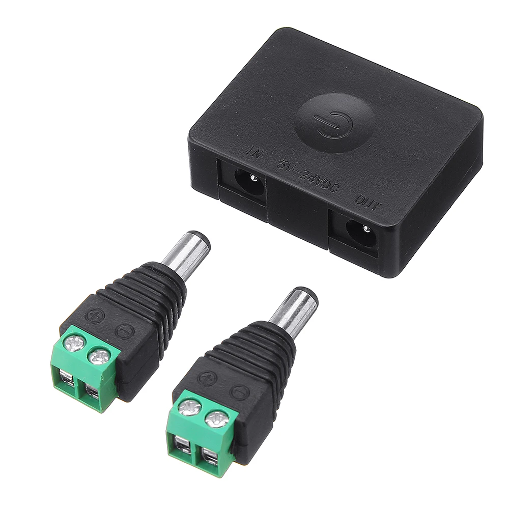 

CLAITE DC5-24V 5A 60W Stepless Dimmable T0uch Control Light Switch with Male Connector for LED Strips