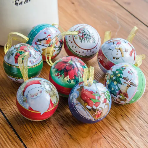 

Christmas Candy Box Jar Lovely Clear Xmas Santa Elk Snowman Sweet Sugar Case Food Jars Xmas Decor Round Candy Jar
