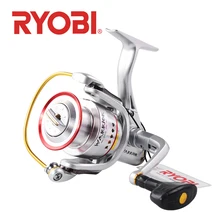 RYOBI WARRIOR SI Spinning Reel fishing reels 1000 2000 3000 4000 6000 8000 Saltwater Wheel 6+1BB Gear Ratio Metal Body