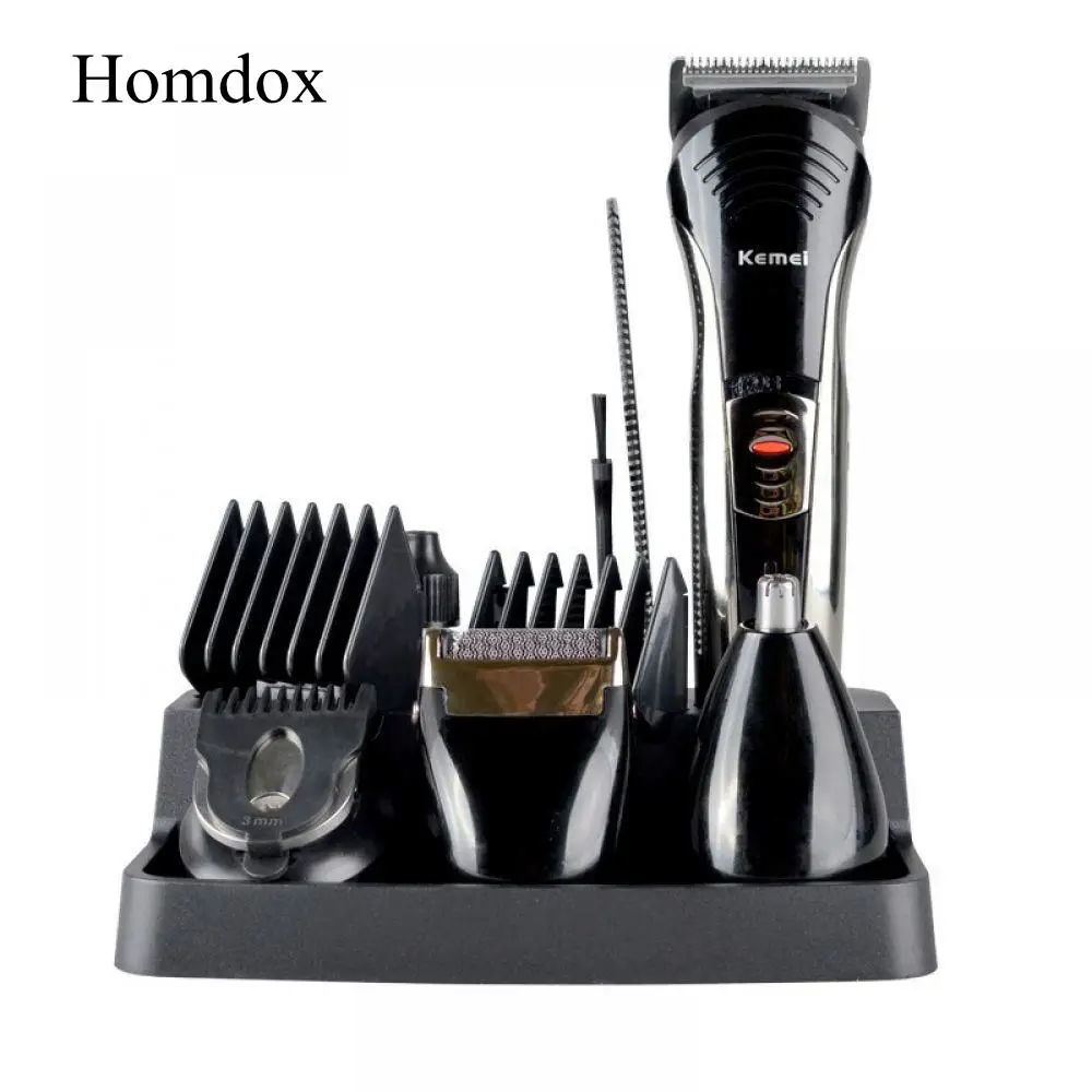 

2018 New Multifunction Electric Hair Trimmer Set 7 in 1 Hair Clipper Rechargeable Hair Cutting Machine Nose Hair Trimmer KM-590A