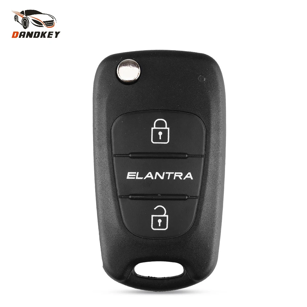Dandkey Replacement 3 Buttons Flip Folding Key Shell Cover Fit For